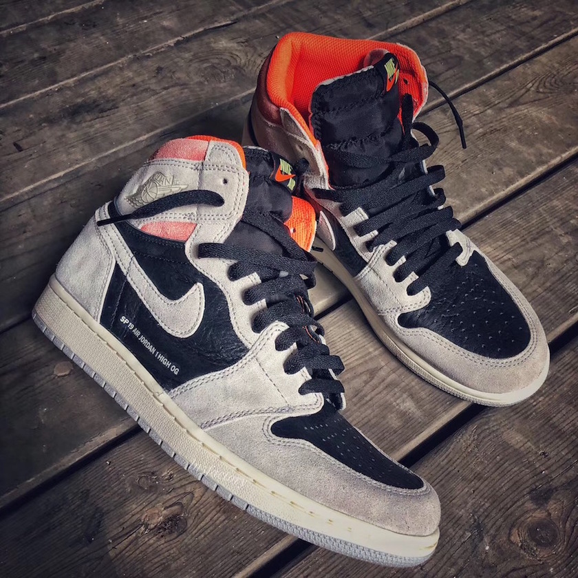 Air Jordan 1 Neutral Grey Hyper Crimson Black 555088-018åå¸æ¥æä»·æ ¼