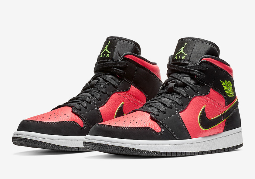 Air Jordan 1 Mid Hot Punch BQ6472-006åå¸æ¥æ