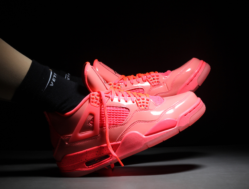Air Jordan 4 Womens Hot Punch AQ9128-600å叿¥æOn-Feet