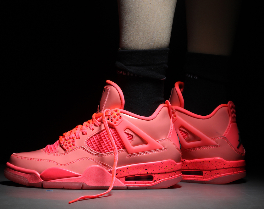 Air Jordan 4 Womens Hot Punch AQ9128-600å叿¥æOn-Feet