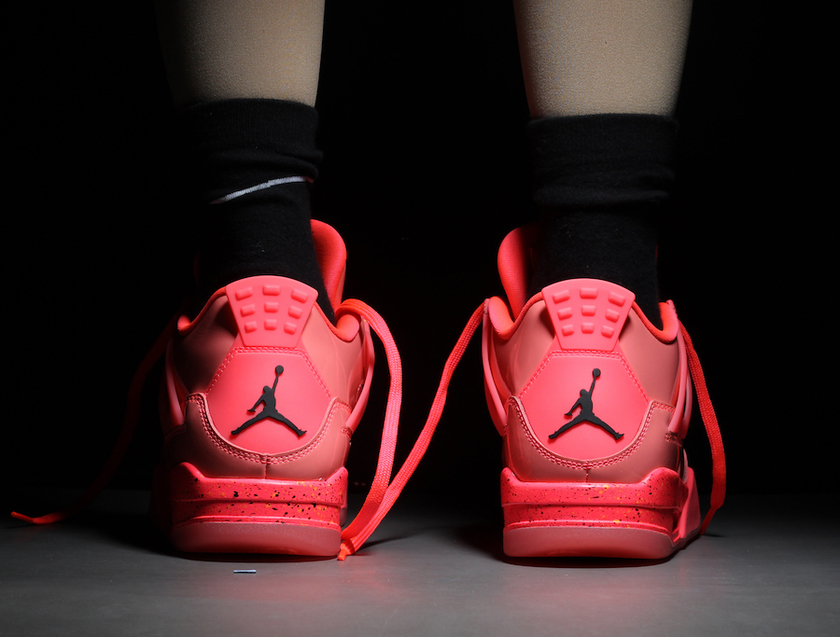 Air Jordan 4 Womens Hot Punch AQ9128-600å叿¥æOn-Feet