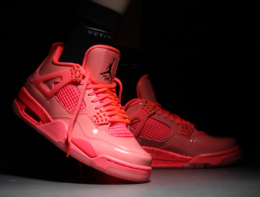 Air Jordan 4 Womens Hot Punch AQ9128-600å叿¥æOn-Feet