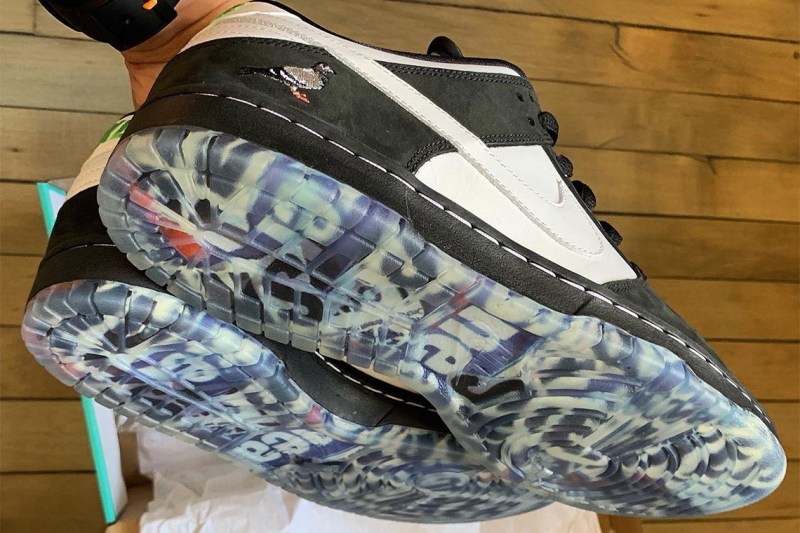 Eric Koston æå Nike SB Dunk LowãPigeonãå¨æ°é»ç½éè²ç´°ç¯è¨­è¨