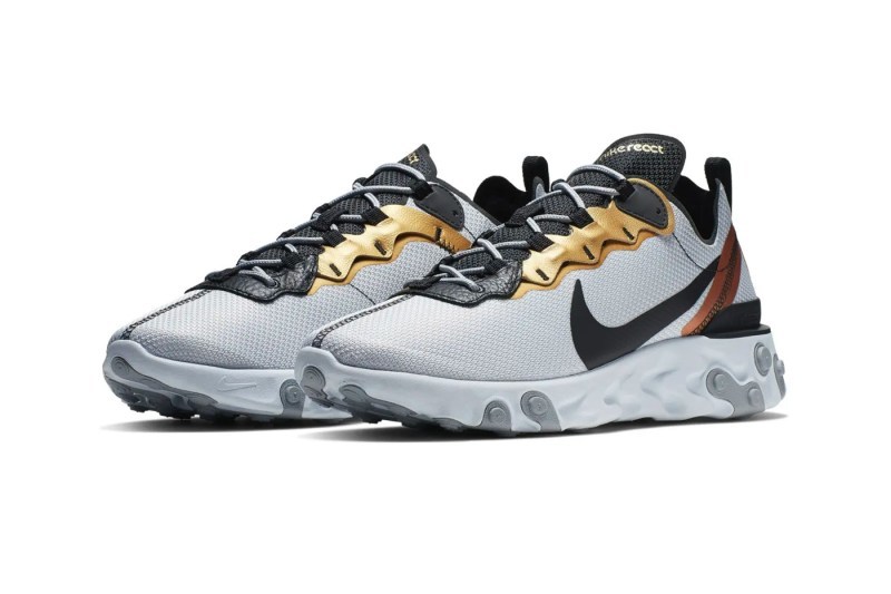 Nike React Element 87 éåºå
¨æ°ãMetallic Goldãé
è²