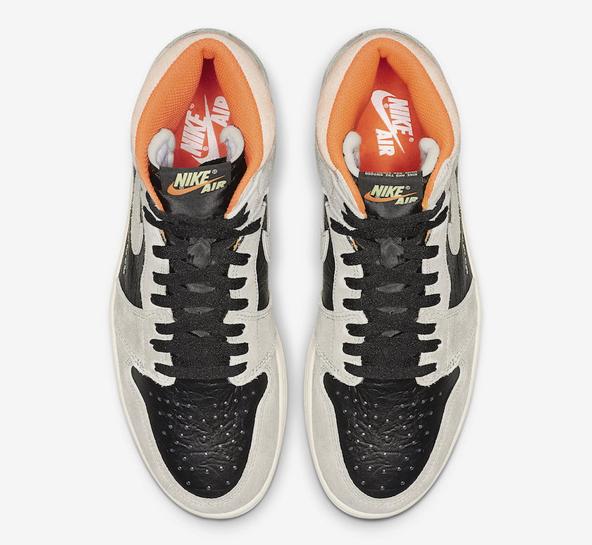 Air Jordan 1é«OGä¸­æ§ç°è²Hyper Crimson 555088-018åå¸æ¥æ