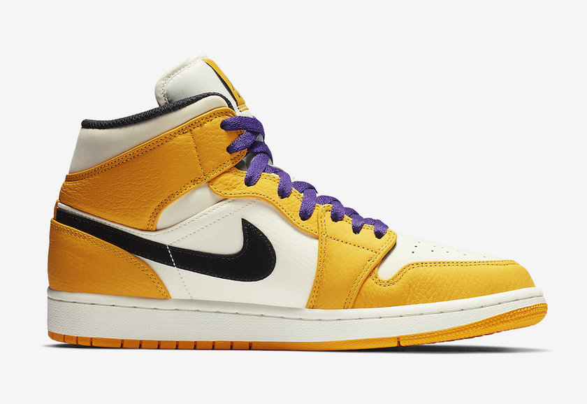 Air Jordan 1 Mid Lakers 852542-700åå¸æ¥æ