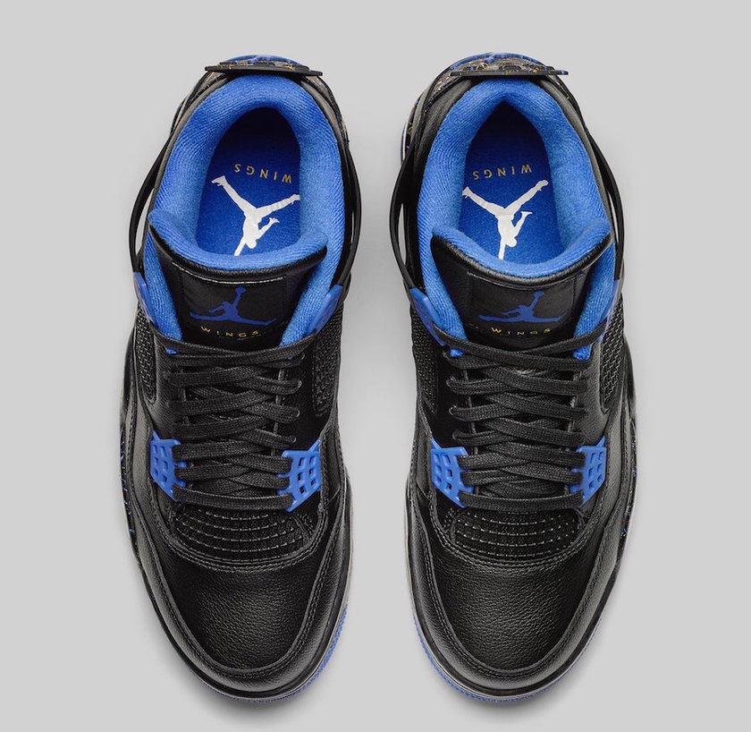 Air Jordan 4 Wings Black Blue 2019åå¸æ¥æ
