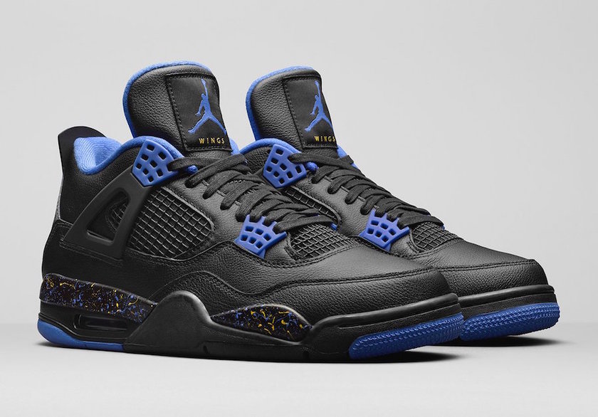 Air Jordan 4 Wings Black Blue 2019åå¸æ¥æ