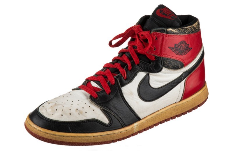 Michael Jordan 1985 年實ç Air Jordan 1ãBlack Toeãå±éæè³£