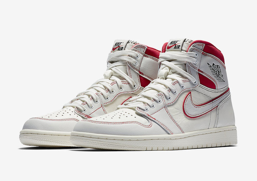 Air Jordan 1 Sail University Red 555088-160åå¸æ¥æä»·æ ¼