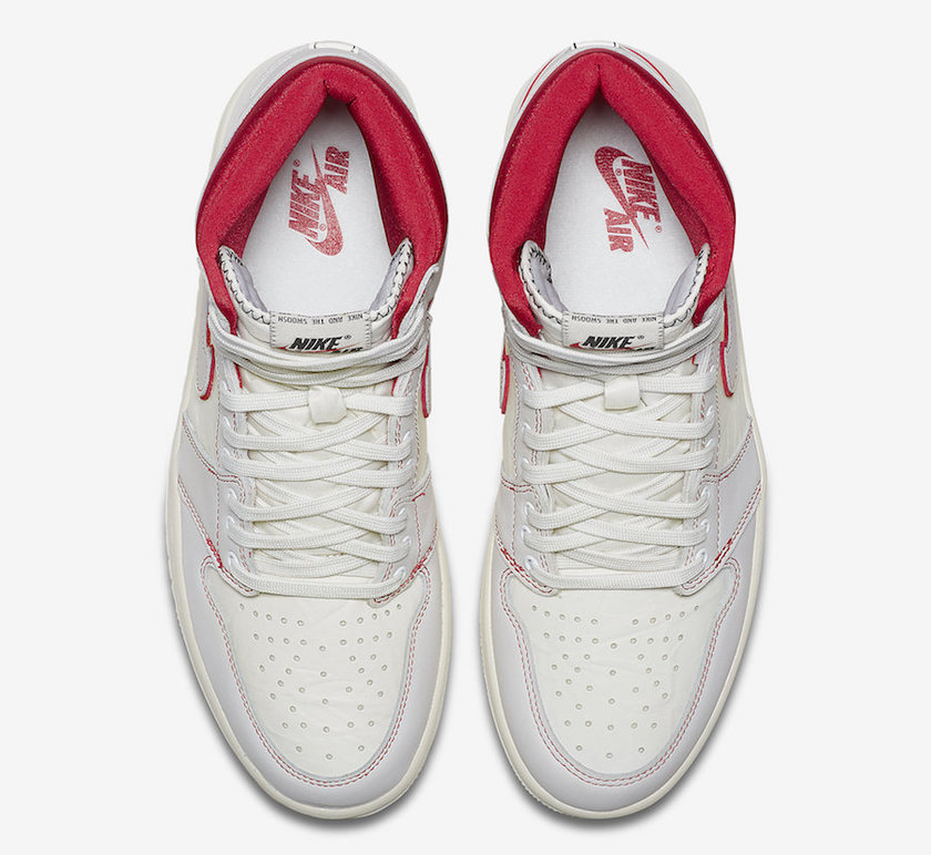 Air Jordan 1 Sail University Red 555088-160åå¸æ¥æä»·æ ¼