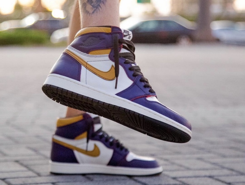 Nike SB Air Jordan 1 Lakers Courtç´«å¸é£å¸å¤§å­¦éé»CD6578-507åå¸æ¥æ