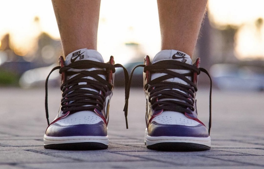 Nike SB Air Jordan 1 Lakers Courtç´«å¸é£å¸å¤§å­¦éé»CD6578-507åå¸æ¥æ