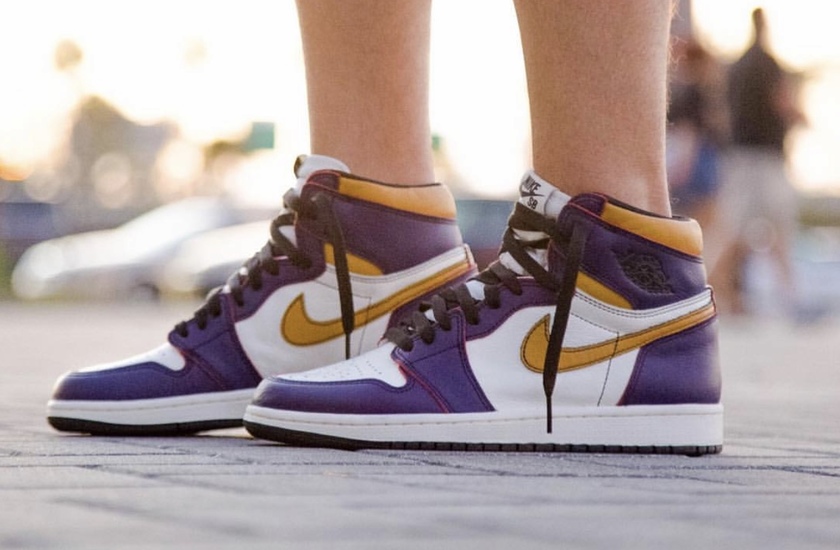 Nike SB Air Jordan 1 Lakers Courtç´«å¸é£å¸å¤§å­¦éé»CD6578-507åå¸æ¥æ