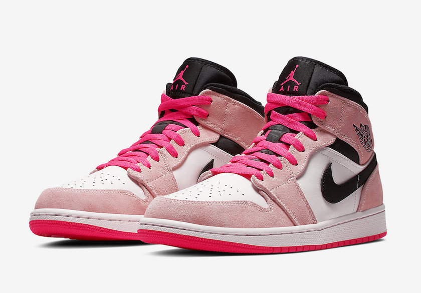 Air Jordan 1 Mid Crimson Tint Hyper Pink 852542-801åå¸æ¥æ