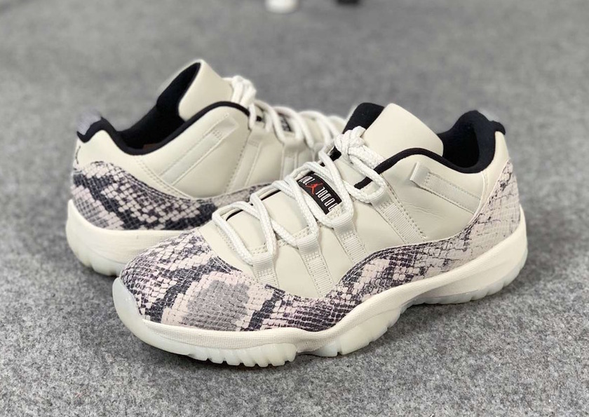 Air Jordan 11 Low Light Bone Snakeskin CD6846-002 Release Date Pricing