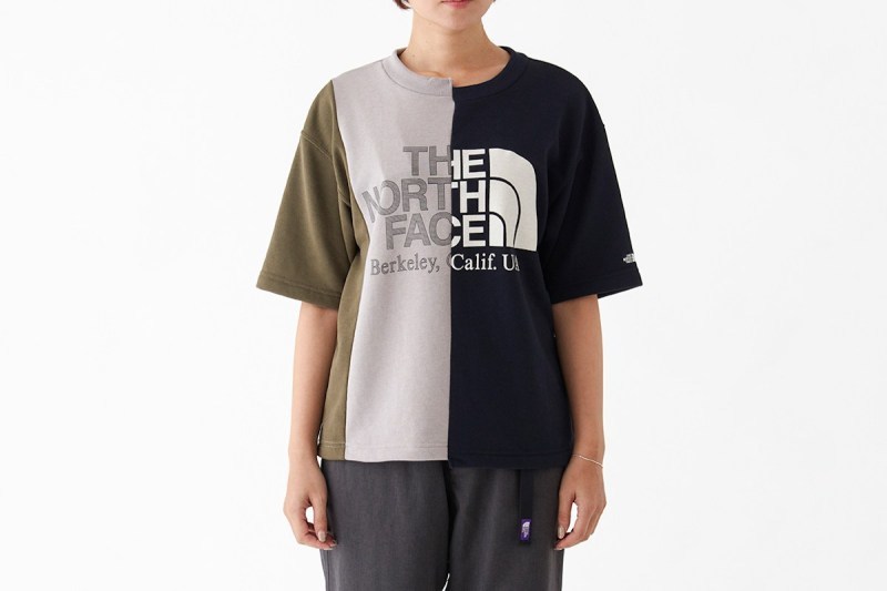 THE NORTH FACE PURPLE LABEL å¨æ° Asymmetry Logo Tee ä¸æ¶