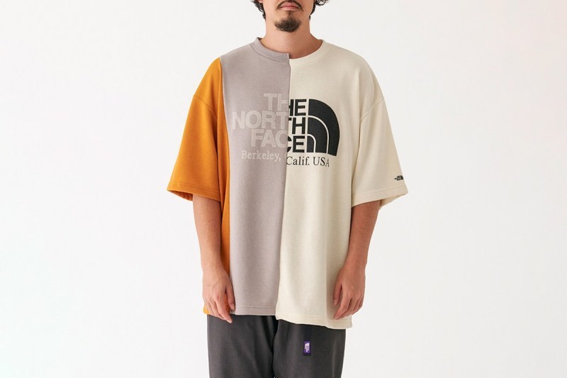 THE NORTH FACE PURPLE LABEL å¨æ° Asymmetry Logo Tee ä¸æ¶
