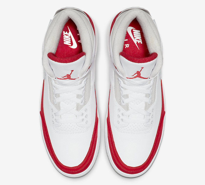 Air Jordan 3 Tinker White University Red CJ0939-100åå¸æ¥æ