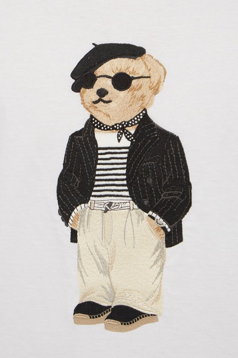 Ralph Lauren é ç´æ¯ç· Purple Label æé ãPolo Bearãåºç¹¡ T-Shirt