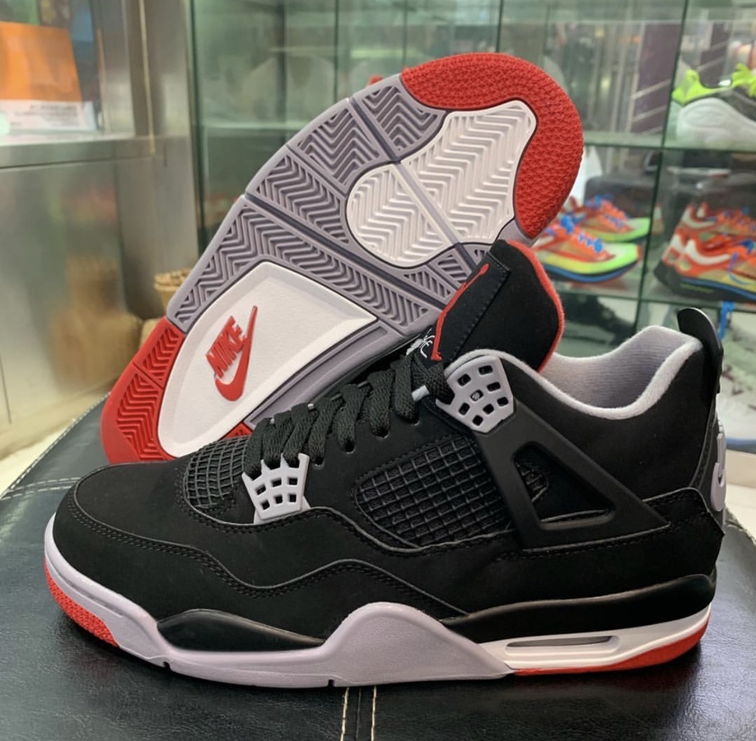 Air Jordan 4 Bred 2019 308497-060åå:registered:æ¥æ