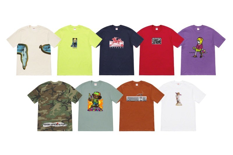 Supreme 2019 æ¥å¤ææ° T-Shirt ç³»åç¼ä½