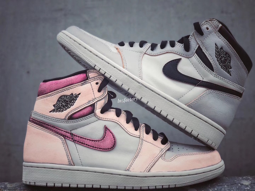 Air Jordan 1 Light Bone Crimson Tint Hyper Pink CD6578-006åå:registered:æ¥æ