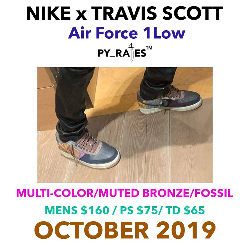 Travis Scott Nike Air Force 1ä½åå¸æ¥æ