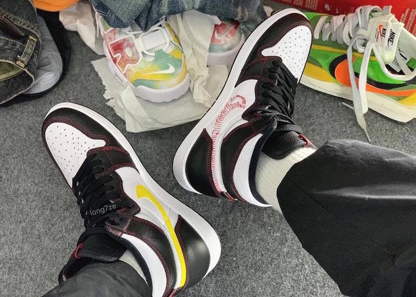 Air Jordan 1æ¼æ¥ç½è²é»è²å¨æé»è²å¤§å­¦çº¢è²555088-170åå¸æ¥æ