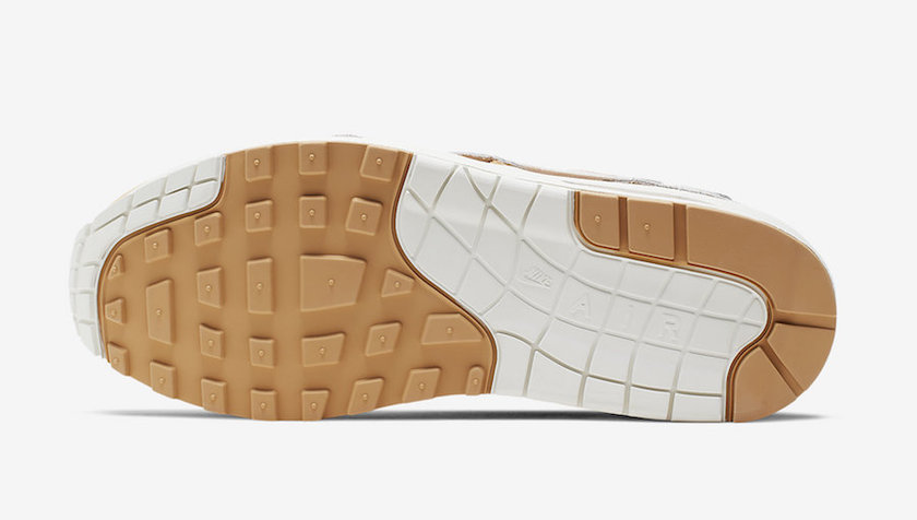 Nike Air Max 1 Inside Out Club Gold Black Pure Platinum Desert Sand Sail University Red 858876-713 Release Date