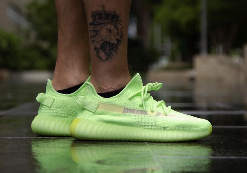 adidas Yeezy Boost 350 V2 Glow EG5293 On-Foot