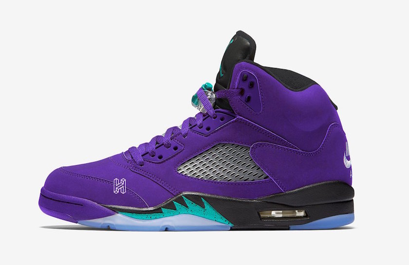 Air Jordan 5 Alternate Grape Ice Black Clear Emerald 136027-500åå:registered:æ¥æ