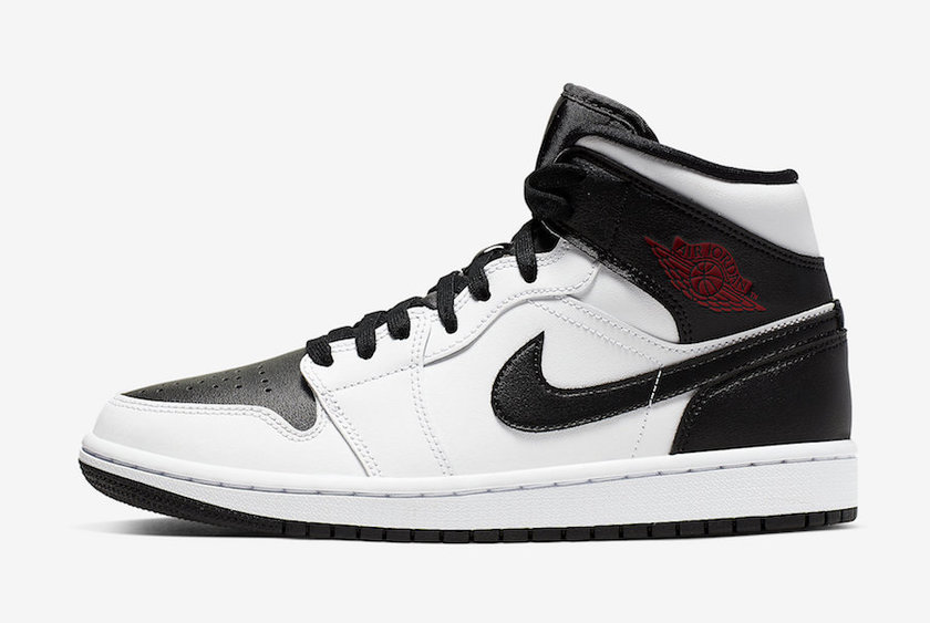 Air Jordan 1 Mid White Black Red BQ6472-101åå¸æ¥æ