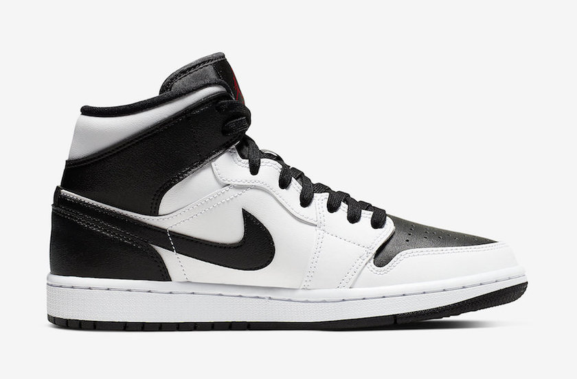 Air Jordan 1 Mid White Black Red BQ6472-101åå¸æ¥æ