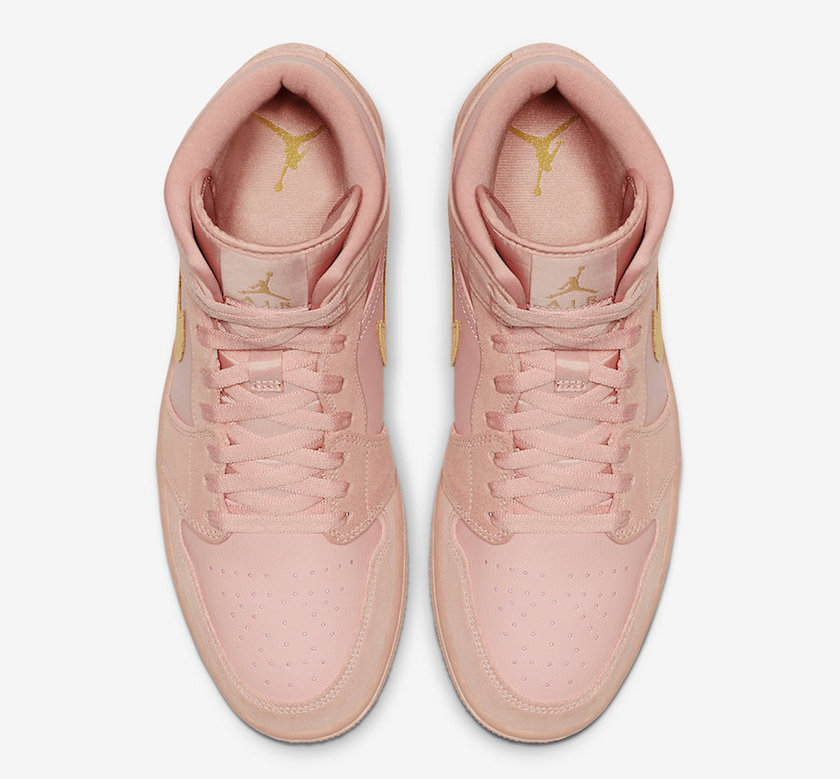 Air Jordan 1 Mid Coral Gold 852542-600åå¸æ¥æ