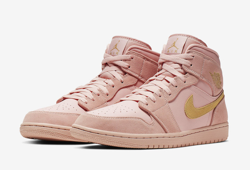 Air Jordan 1 Mid Coral Gold 852542-600åå¸æ¥æ