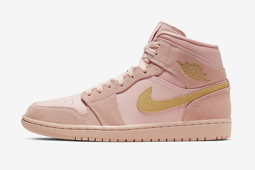 Air Jordan 1 Mid Coral Gold 852542-600åå¸æ¥æ