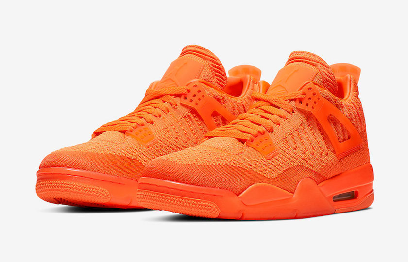 Air Jordan 4 Flyknit Total Orange AQ3559-800åå¸æ¥æ