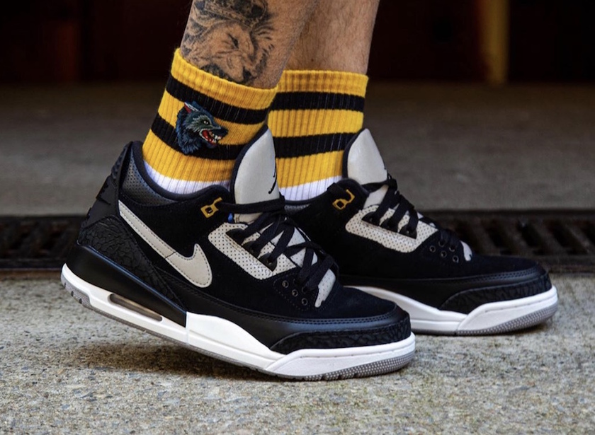 Air Jordan 3 Tinker Black Cement CK4348-007 2019 On-Feetåå¸æ¥æ