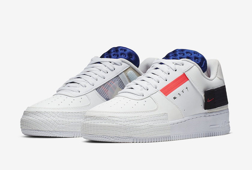 Nike Air Force 1 AF1 Low Type White Red Orbit Black CI0054-100 Release Date