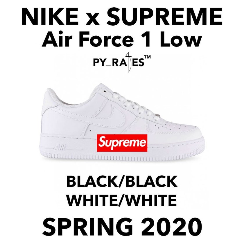 Supreme Nike Air Force 1 Low 2020åå¸æ¥æ