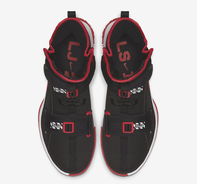 nike lebron soldier 13 bred black red white ar4228-003 release