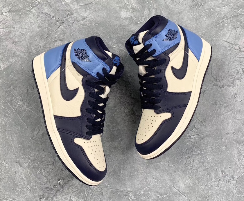 Air Jordan 1 Obsidian 555088-140 2019åå¸æ¥æ