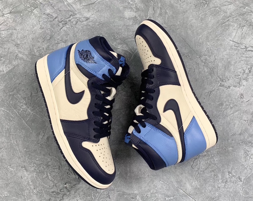 Air Jordan 1 Obsidian 555088-140 2019åå¸æ¥æ