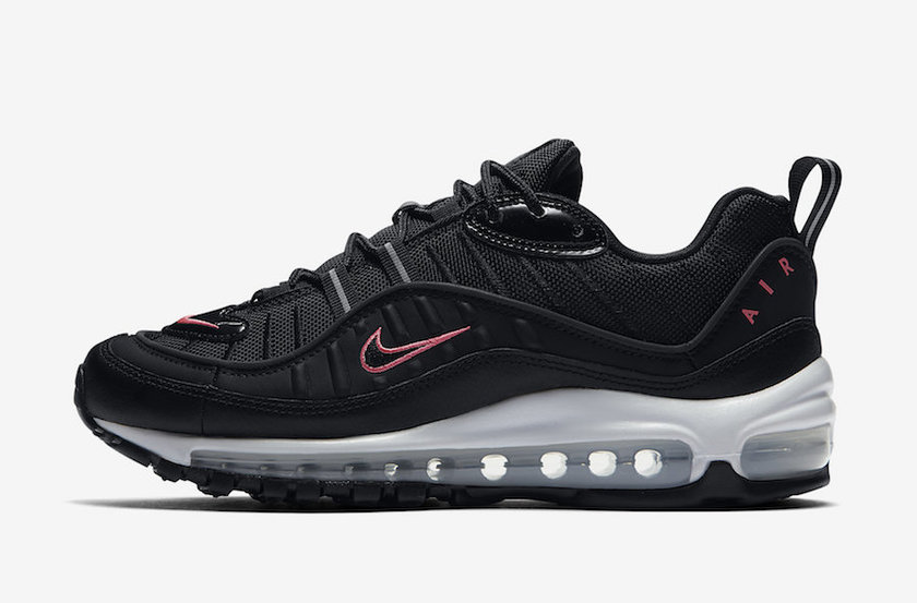 Nike Air Max 98é»è²ç²çº¢è²CN0140-001åå¸æ¥æ