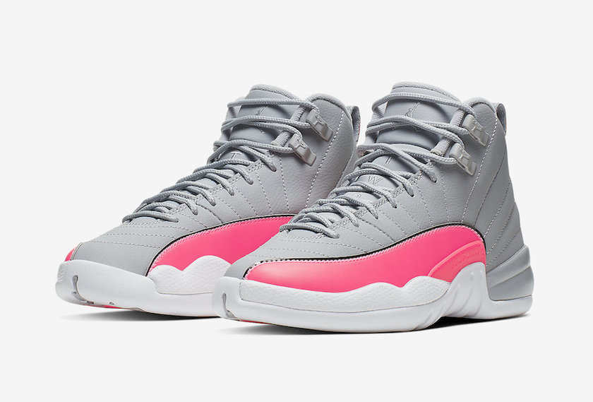 Air Jordan 12 GS Wolf Grey Racer Pink 510815-060 2019å叿¥æ