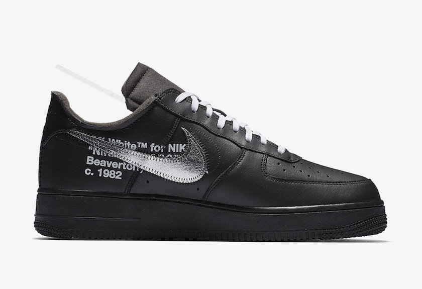 Off-White Nike Air Force 1ä½é»è²AV5210-001åå¸æ¥æ