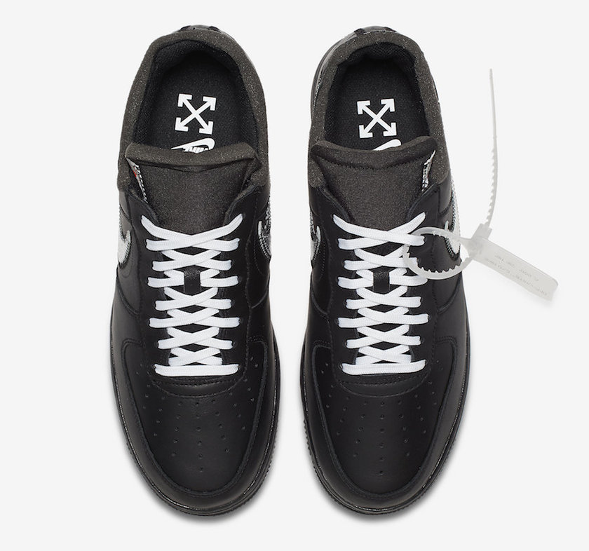 Off-White Nike Air Force 1ä½é»è²AV5210-001åå¸æ¥æ