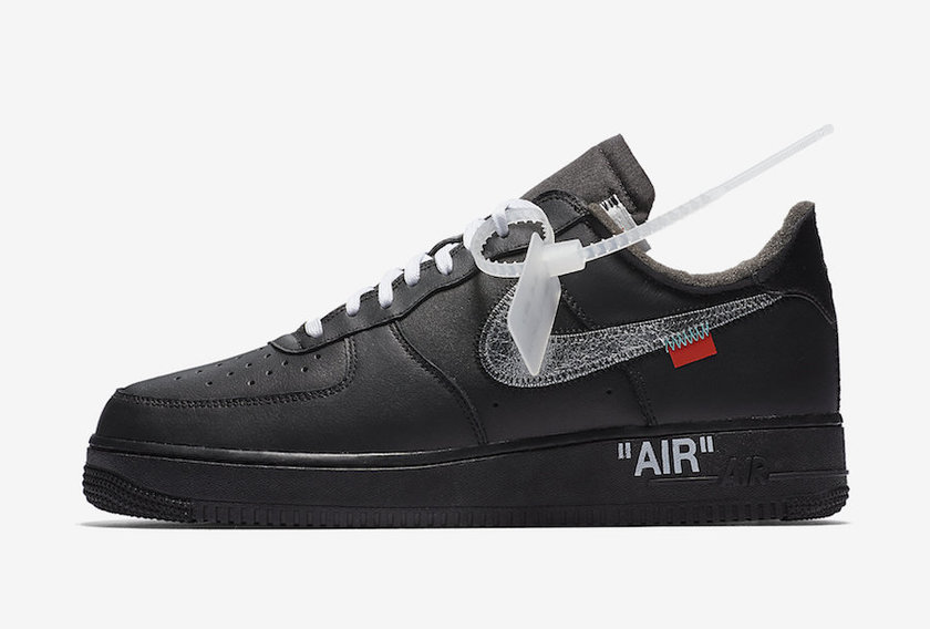 Off-White Nike Air Force 1ä½é»è²AV5210-001åå¸æ¥æ