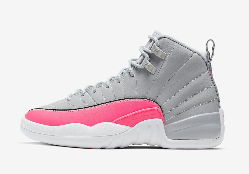 Air Jordan 12 GS Wolf Grey Racer Pink 510815-060 2019å叿¥æ